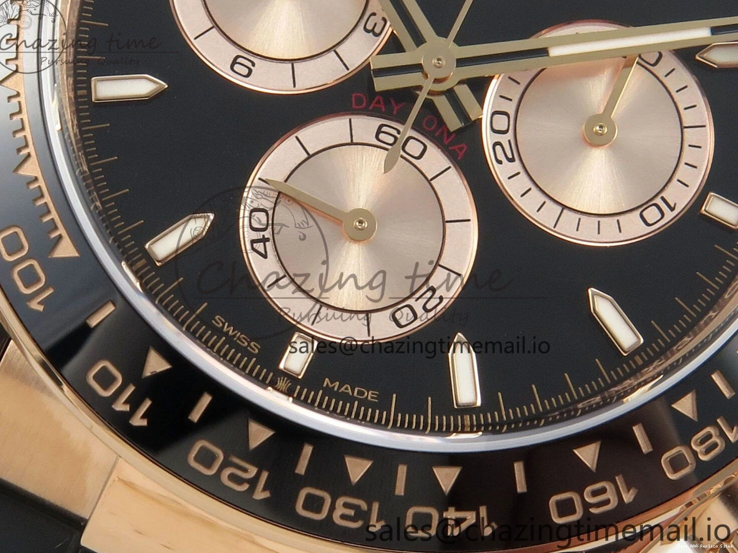 AAA Replica Watches 126515 Best VSF Black 114 (Weighted) 1:1 V2 Dial Oysterflex RG EasyCare Strap on Daytona Edition VS4131 0113